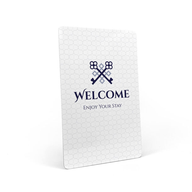 Welcome Enjoy Your Stay - White Key Card