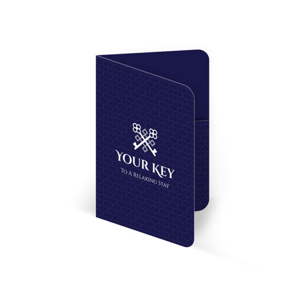 Key Packet, Your Key Design, Blue, Beveled Corner Pocket Envelope, 500/box